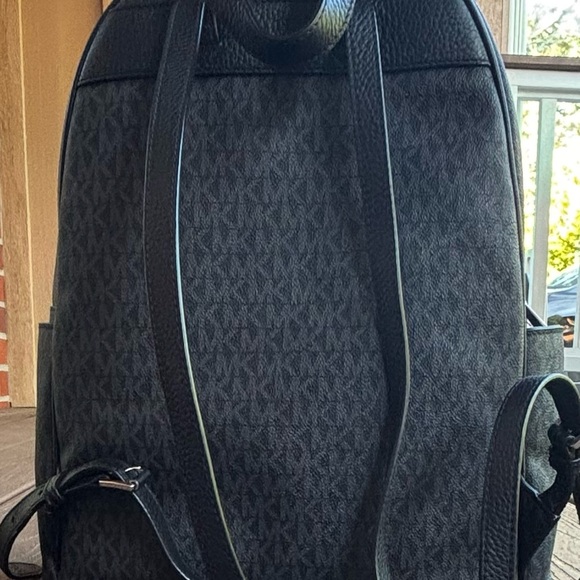 Michael Kors Abbey Large Black Logo Backpack - Picture 3 of 7